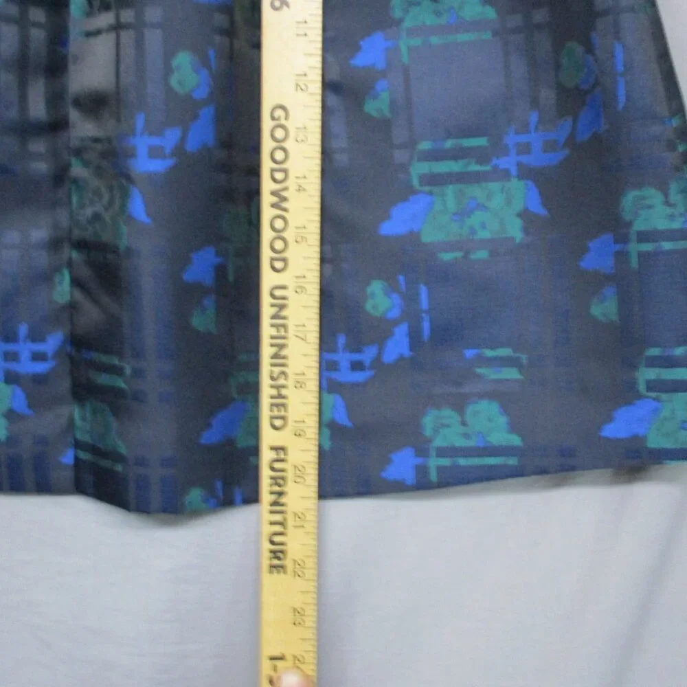J. Crew Floral Plaid A-Line Skirt Blue‎ Women Size | 00